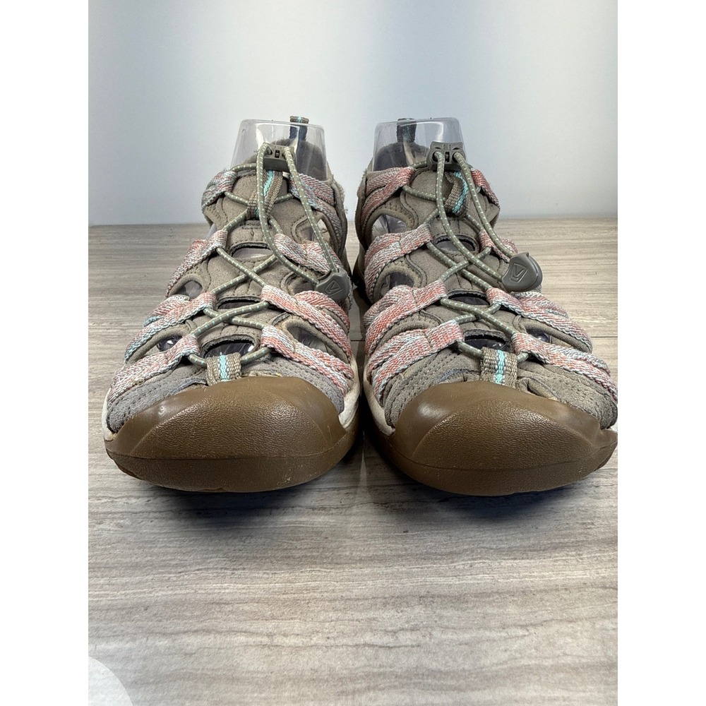 KEEN Water Sandals Whisper Taupe Coral Bungee Hiking Trail Gorpcore Womens 11 - Picture 4 of 10